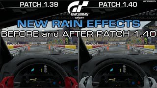 Gran Turismo Sport  New Rain Effects  Northern Isle Speedway Before and After Patch 140 [upl. by Euqinamod]