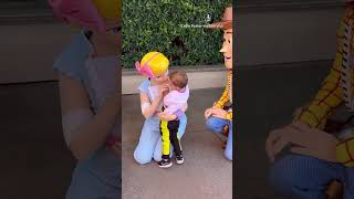 Bo Peep and Woody Hug Deaf Boy on His First Disneyland Visit [upl. by Topliffe819]