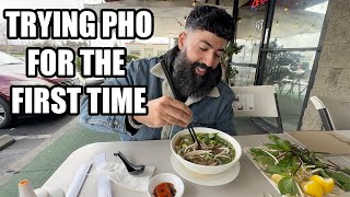 Indian Friend Tries Pho For The First Time Pho Papa vs Pho Hanoi [upl. by Salter]