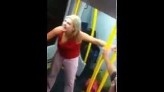 Angry Australian Female Attacks Man on Train  Drunk Train Commuter [upl. by Odeen]