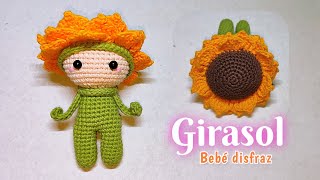 Lo más lindo para TEJER hoy 😍 Bebé girasol a crochet 🌻 Bebe disfraz AMIGURUMI [upl. by Somar]