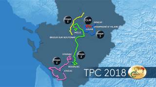 Le tracé du Tour du PoitouCharentes 2018 en 39 secondes [upl. by Durrace]