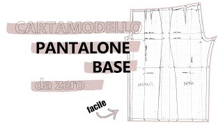 Tutorial CARTAMODELLO PANTALONE BASE SU MISURA da zero  SARA ARMELLIN [upl. by Grosmark]