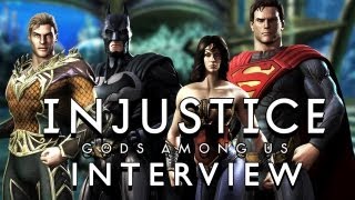 INJUSTICE Gods Among Us Interview New gameplay details on NetherRealms DC Universe Fighting Game [upl. by Tyne]