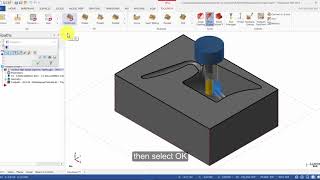 Mastercam 2018 Mill Advanced Tutorial 4  Dynamic OptiRough Captioned [upl. by Shayn]