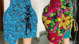 How to make a Pencil Skirt with Overlap Criss Cross Design [upl. by Rhyner989]