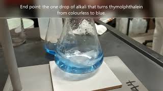 AcidBase Titration Thymolphthalein end point [upl. by Decamp]