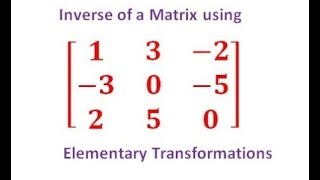 How to find Inverse of 3×3 Matrix using Elementary Transformations  elementary transformations [upl. by Heidy]