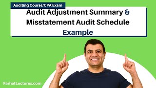 Example Audit Adjustment Summary amp Misstatement Audit Schedule  Auditing and Attestation CPA Exam [upl. by Billi]