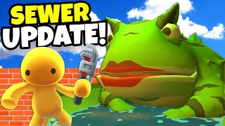 I Found a SECRET FROG MONSTER in the NEW Wobbly Life Sewer Update [upl. by Nnylsia235]