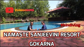 Namaste Sanjeevini Gokarna  Resort walk  Room Tour Pool View  hindivlog  Vloggabong [upl. by Hovey]