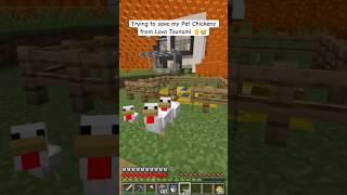 Saving my Chickens from a Lava Tsunami in Minecraft minecraft [upl. by Acenom212]