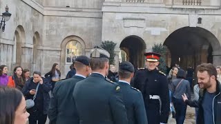 Danish soldiers visit horse guards are met by the captain horseguardsparade [upl. by Geffner]