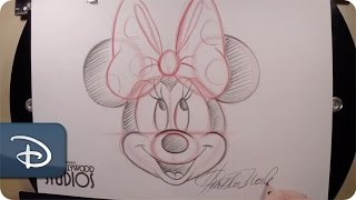 HowTo Draw Minnie Mouse  Disneys Hollywood Studios [upl. by Shanie]