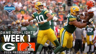 Green Bay Packers vs Cleveland Browns  2024 Preseason Week 1 Game Highlights [upl. by Comras]