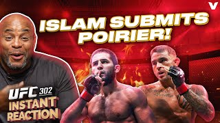 Daniel Cormier REACTS to Islam Makhachev defeating Dustin Poirier by submission at UFC 302 [upl. by Ecylla460]