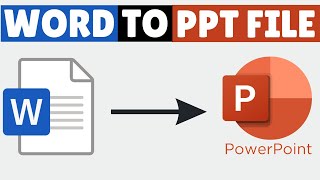 How to Convert Microsoft Word Document to PowerPoint Presentation PPT [upl. by Annadal]