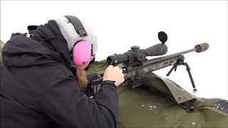 My daughter is nailing some fire steel plates with my Tikka T3X CTR 260rem with ZCO 527 [upl. by Yacov176]