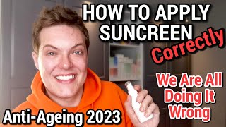 HOW TO APPLY SUNSCREEN  The Secret to YoungerLooking Skin [upl. by Sheffie589]