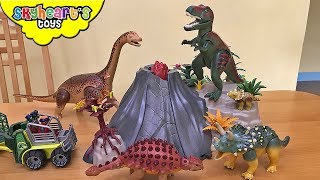 PLAYMOBIL DINOSAURS Collection TRex Volcano Ankylosaurus Jurassic world dino toys kids [upl. by Meadow34]