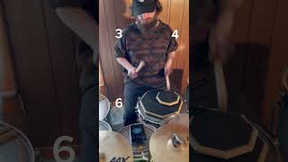 160 BPM 634 polyrhythm example drums drummer drumming practice percussion drumlife [upl. by Aydni]