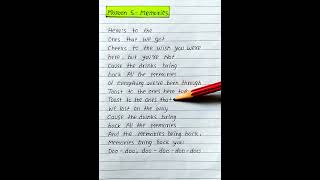 Maroon 5  Memories  Lyrics viral shorts lyrics [upl. by Trueman745]