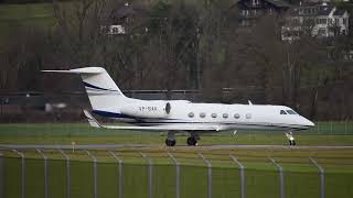 Gulfstream G450 VPBAK at Bern Airport [upl. by Yuria311]