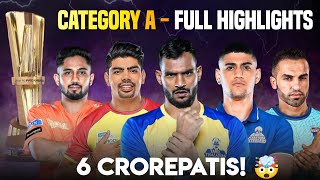 Pro Kabaddi Auction  CategoryA Sold Players List  PKL 2024 Auction Day 1 Highlights [upl. by Thorlay]