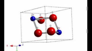 Interactive model of the tetragonal structure of ZrO2 [upl. by Delanos]