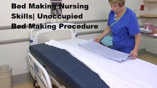 Bed Making Nursing Skills Unoccupied Bed Making Procedure [upl. by Vona781]