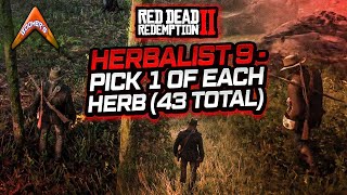 RDR2 Herbalist 9  Pick 1 of each herb 43 Total [upl. by Aihseya51]