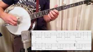 The Swallowtail Jig Melodic Banjo Lesson Free TAB [upl. by Yruy]