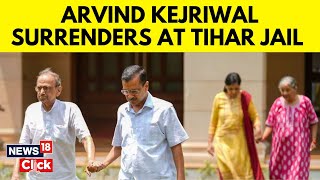 Arvind Kejriwal News  Delhi CM Surrenders At Tihar Jail After Interim Bail Ends  News18  N18V [upl. by Gebler483]