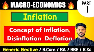 Concept of Inflation Disinflation and Deflation  Macroeconomics  GE BCom BA Bsc DU [upl. by Freemon]