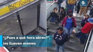 Olvidan que ya no hay cambio de horario llegan una hora antes al Metro [upl. by Lehcyar968]