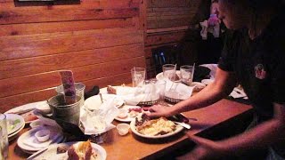 FASTEST RESTAURANT BUSBOY TEXAS ROADHOUSE [upl. by Nnawtna]