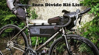 Bikingman Inca Divide 2018 Kit List Ultra Bikepacking races [upl. by Oelc]