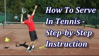 How To Serve In Tennis In 7 Steps  Serve Technique Tutorial [upl. by Ketti]