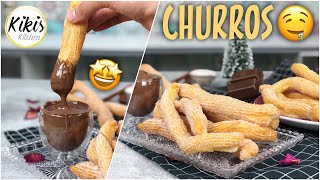 Wie auf dem Weihnachtsmarkt CHURROS mit Nutella oder Zimtzucker  Spekulatiusgewürz [upl. by Nylzzaj]