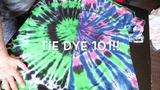 Two Tie Dye Spiral Designs  Easy Peasy Tie Dye How To [upl. by Ddet]