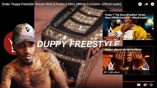 Drake quotDuppy Freestylequot Kanye West amp Pusha T Diss  NoLifeShaq REACTION [upl. by Onimod]