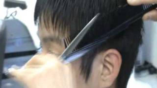 Shortlayered haircut for a young guyPart 1SWITCHSCISSORS [upl. by Gerome]