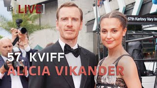 Alicia Vikander a Michael Fassbender na 57 MFF Karlovy Vary [upl. by Atoiganap997]