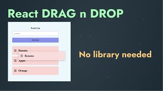 React drag and drop sort list [upl. by Leaj]