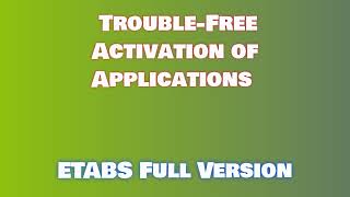 Quick Guide Installing and Activating ETABS  ETABS 2024 Download [upl. by Melmon153]