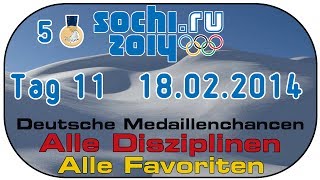 Sotschi 2014 Olympia Special 26  Tag 11  18022014  Deutschland Medaillenchancen [upl. by Tallbot]