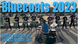 Bluecoats Drumline 2023  Warm Ups  75 DCI Mason OH [upl. by Timothy]