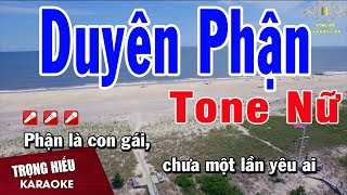 Karaoke Duyên Phận Tone Nữ Nhạc Sống  Trọng Hiếu [upl. by Abisha]