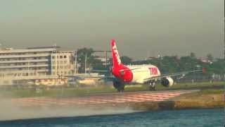 Decolagem no Aeroporto Santos Dumont TAM A319 HD 1080p [upl. by Adnal]