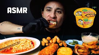 ASMR FOOD｜Samyang Hot Chicken Cheese Breaded Pork Breaded Cheese Breaded Onion Hash Potato [upl. by Wainwright]